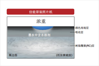 墨水显色层让佳能原装墨水实现更浓密的黑色